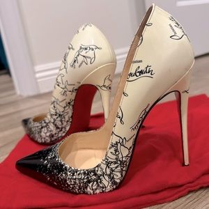 RARE FIND: Christian Louboutin SO KATE 120 Signature Edition B&W Pumps, Size 40